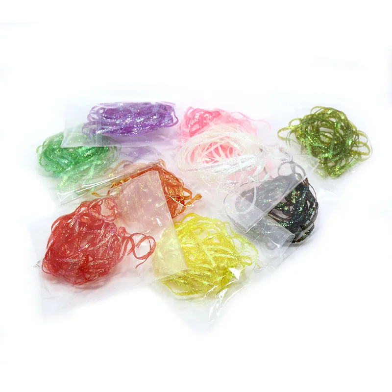 Popular 3mm wide flat diamond braid with pearlescent tones 4yards pack flat mylar braid shrimp flashback fly tying materials