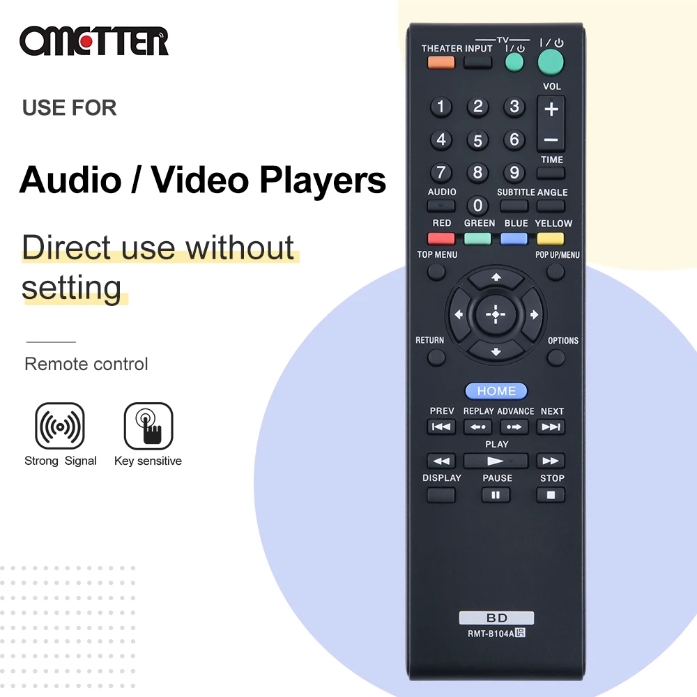 RMT-B104A 소니 DVD 플레이어 부품, 리모컨 RMT-B107P BDP-S360 BDP-S560 BDP-S470 BDP-S370 적합
