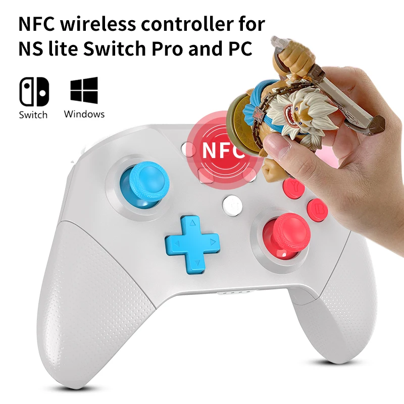 

Беспроводной игровой контроллер с Bluetooth-совместимостью для Nintendo Switch Pro NS Lite PC NFC Turbo 6-осевой doublemotor 3D джойстики геймпад