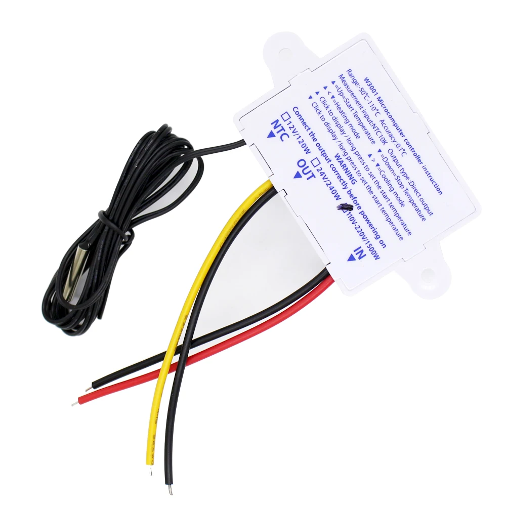 10A 12V 24V 220VAC الرقمية LED درجة الحرارة تحكم XH-W3001 ل حاضنة التبريد التدفئة التبديل ترموستات NTC الاستشعار