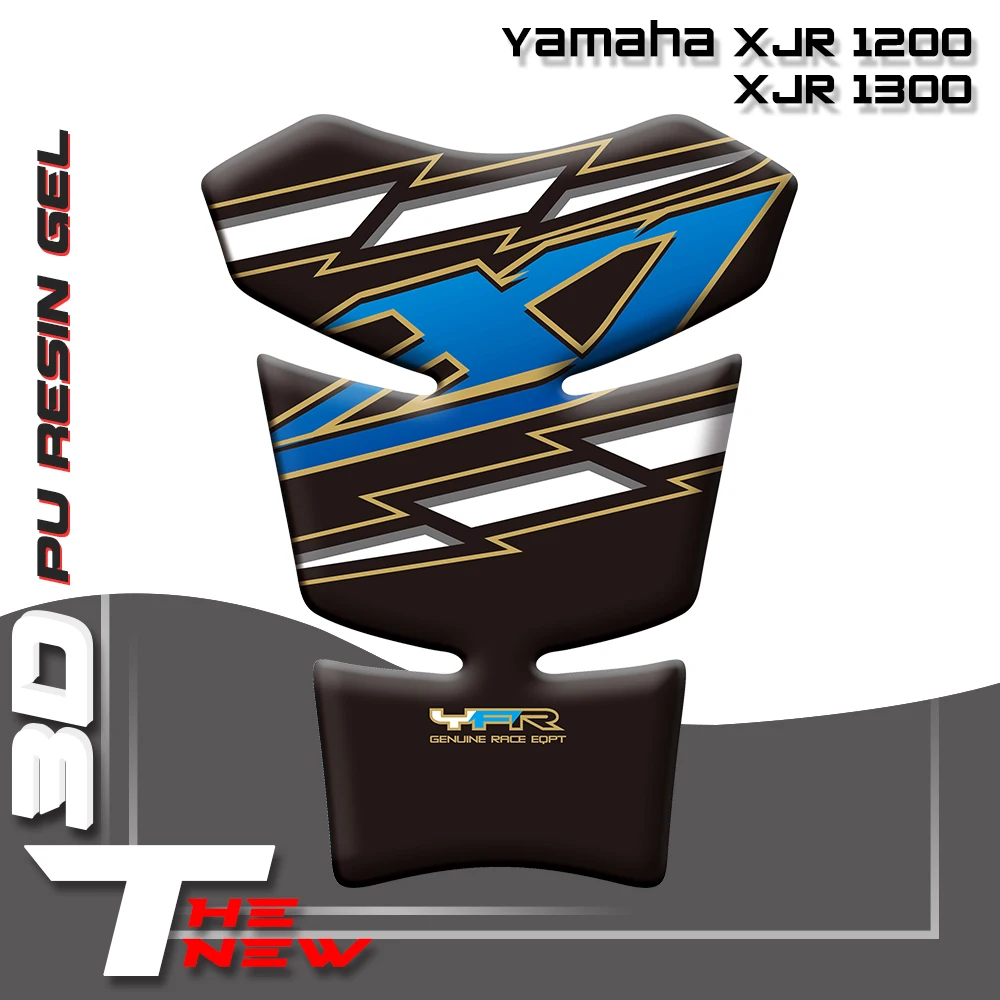 오토바이 스티커 고품질 연료 탱크 스티커 Fishbone 보호 데칼 Yamaha XJR 1200 XJR 1300 용 3D 탱크 패드