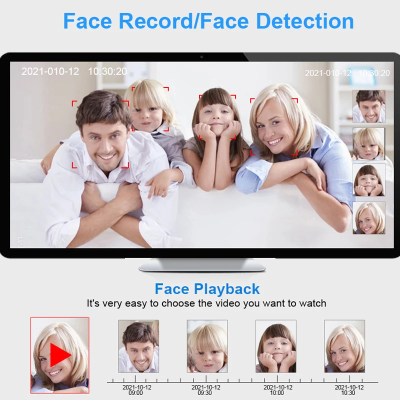 SMAR 8CH NVR 3MP Wifi Camera Kit Video Surveillance System Two Way Audio AI Face Detect IP Outdoor Security Camera  ICSEE