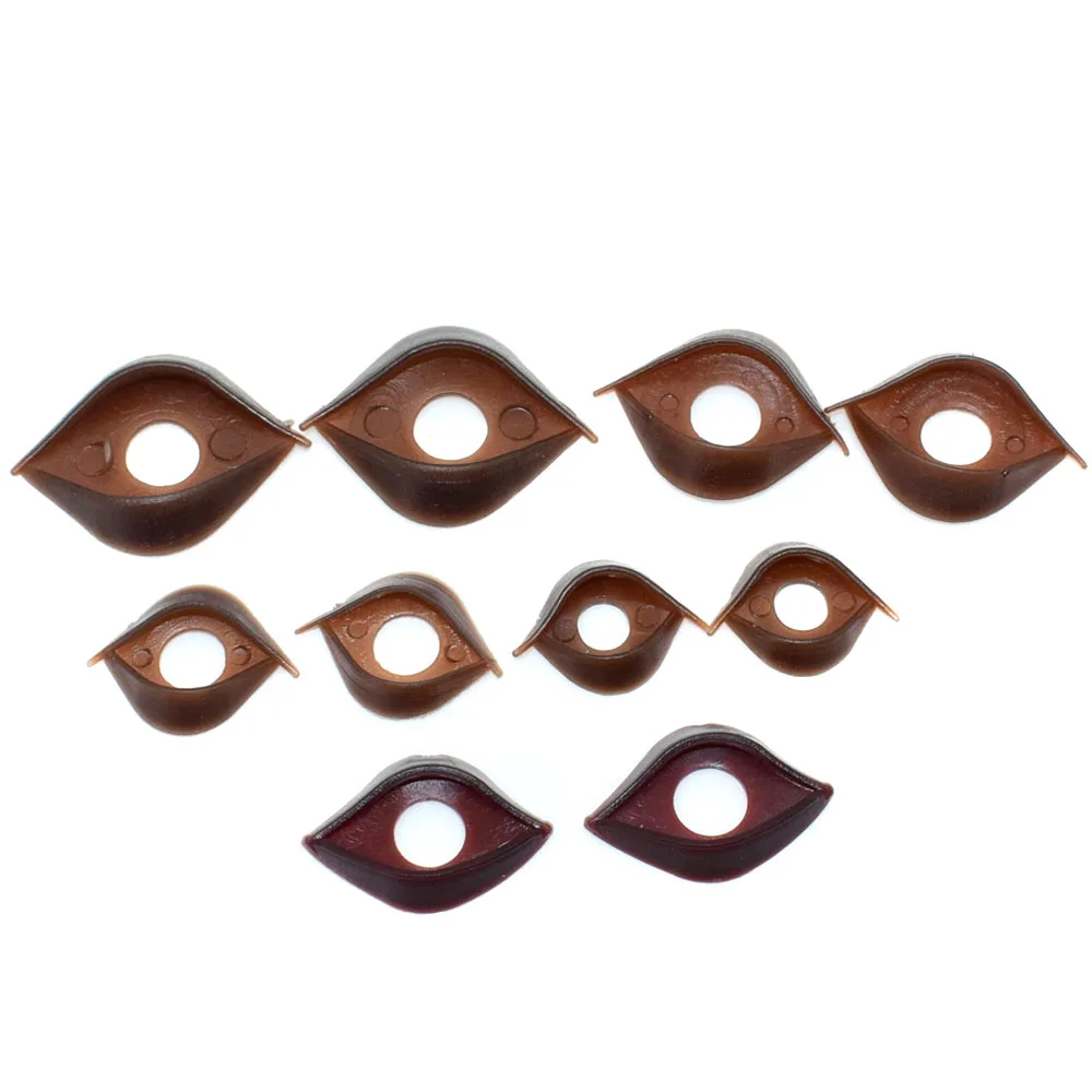 50pcs  Brown Toy Double Eyelid Fit For 10mm 12MM  16mm 18mm toy eyes creative Diy dolls Amigurumi accessories