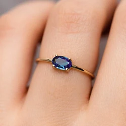 Wedding Engagement Dating Rings For Women Female Opal Gold Color Dainty Ring With Stone Fashion Y2k Jewelry Gift Wholesale R865