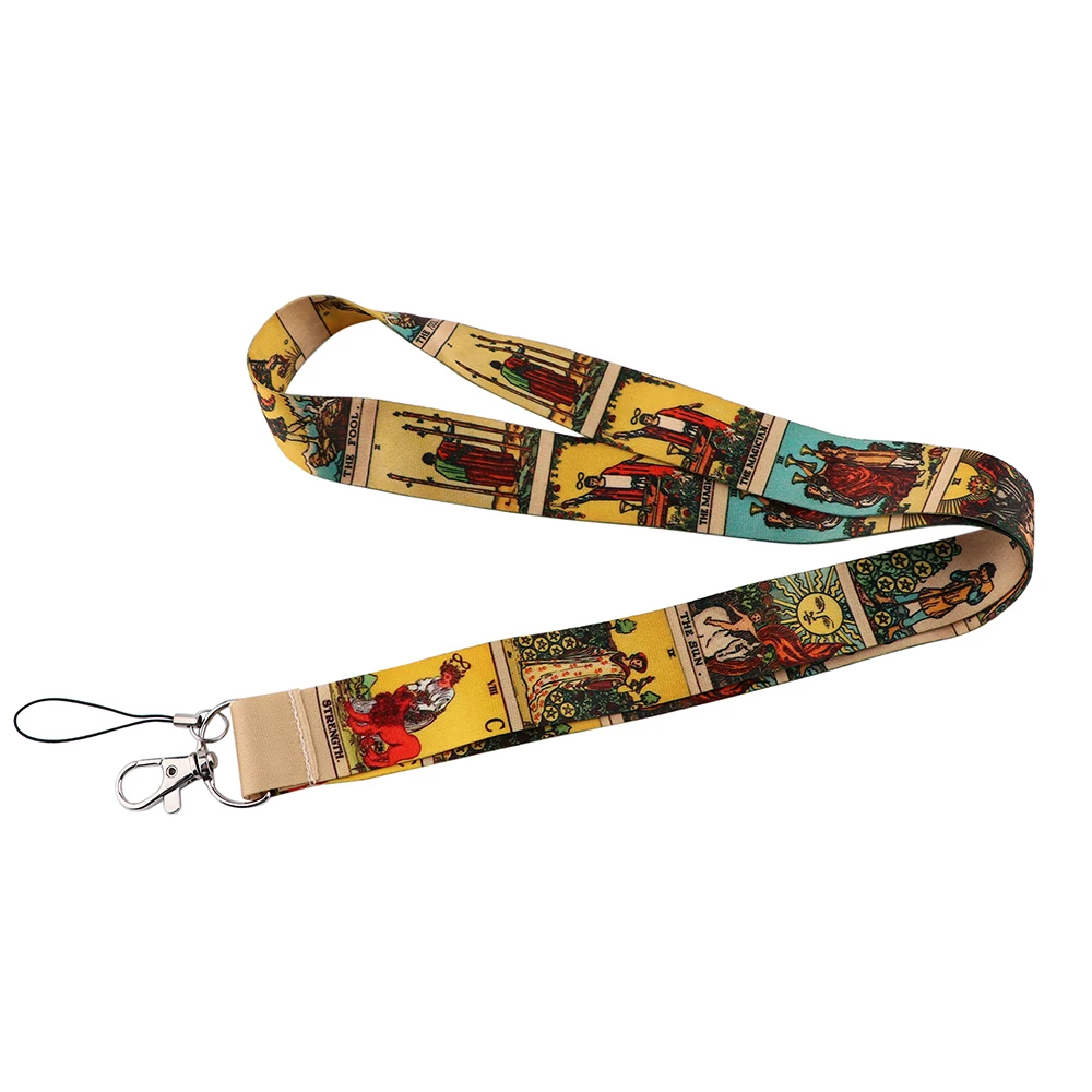 YL1137 Tarot Divination Tools Lanyards for Key Neck Strap lanyard Card ID Badge Holder Gym Key Chain DIY Hang Rope Key Ring