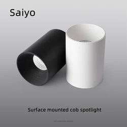 SaiyoLED-foco empotrable de techo, lámpara de salón, iluminación nórdica para cocina, pasillo, foco, AC90-260v montada en superficie