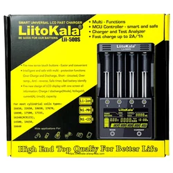 LiitoKala Lii-500S battery charger 18650 Charger For 18650 26650 21700 AA AAA batteries Test the battery capacity Touch control