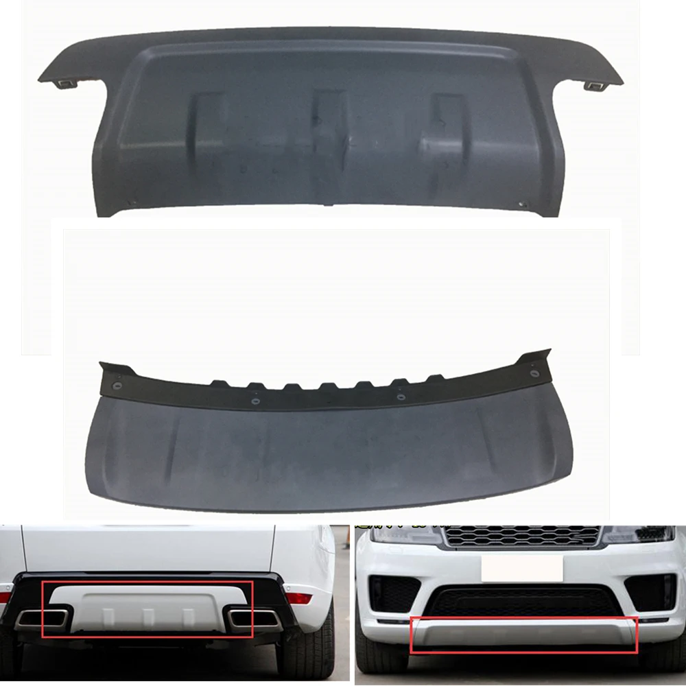 

LR105079, R105070 For Land Rover Range Rover Sport 2018-2022 Front Bumper+Rear Diffsuer Tow Hook Cover Spoiler Splitter Plate