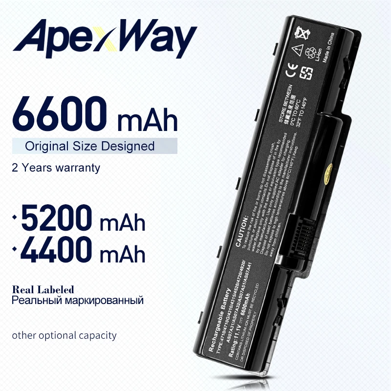 11.1V Laptop Battery AS07A31 For Acer Aspire 4740G 4710 4710G 4710Z 4715Z 4720 4720G 4920 4920G 5740 5740G 7715Z BT.00603.036