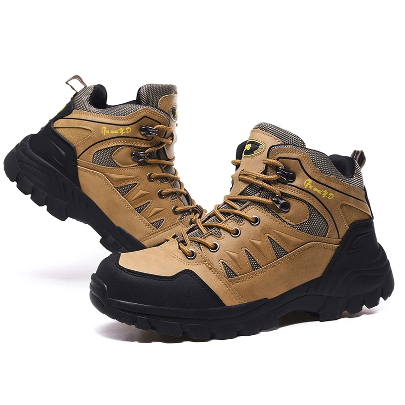 Jackshibo-Chaussures de randonnée en plein air pour hommes, baskets d\'alpinisme, chaussures de randonnée imperméables, bottes de marche de camping