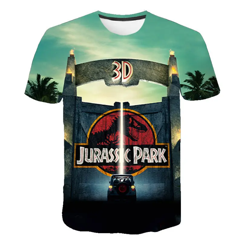 2021 New Jurassic Park T Shirt Men Women 3D Printed T-shirt Casual Funny Tops Jurassic World Tees Children clothes for teens