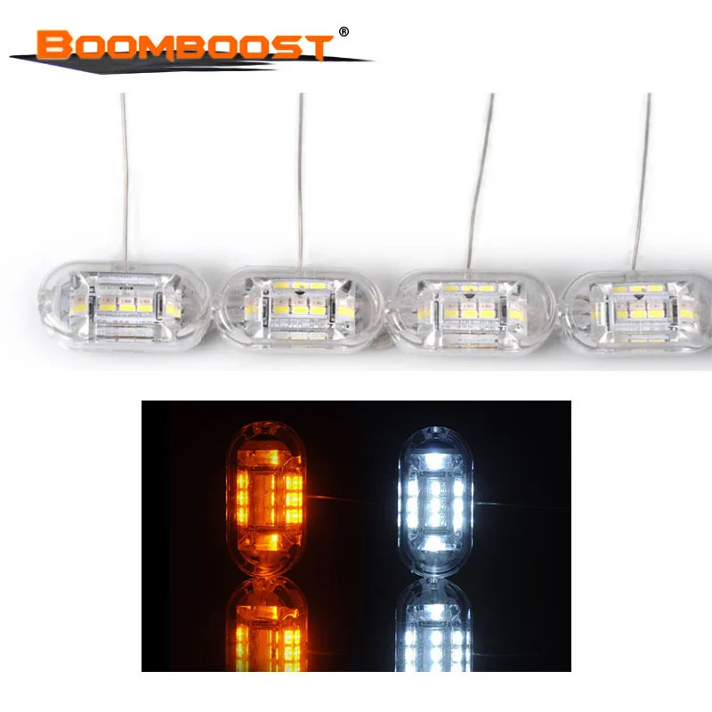 

wholesale New Type LED With Turning Signal LED Bar LED Crystal DRL Tears Strips Dual Color 12v daytime running light