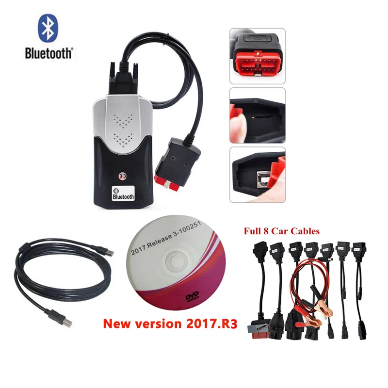 Bluetooth USB Cable 2017R3 Keygen For Delphis 2020 Obd New VCI Repair Auto Obd2 Scanner Cars Truck Professional Diagnostic Tools