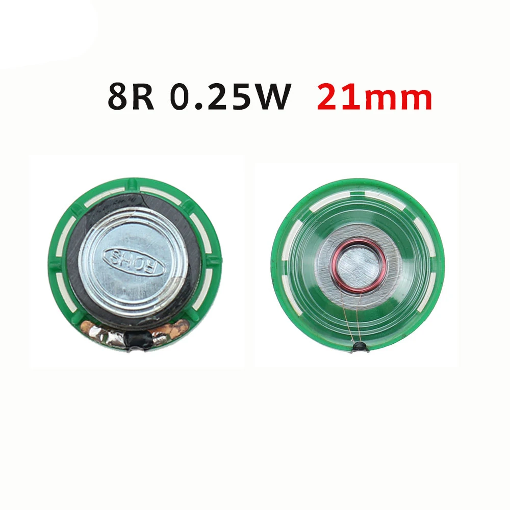 YuXi 2pcs Ultra-thin speaker Doorbell horn Toy-car horn 8/16/32 ohms 0.5W 0.25W 8R 16R 32R speaker 20 21 23 27 29 mm Diameter