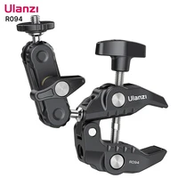 Ulanzi-Super abrazadera extensible R094, rosca 1/4 3/8 para brazo mágico, luz de relleno LED, micrófono, abrazadera de cabeza de bola Universal, carga máxima de 1,5 kg