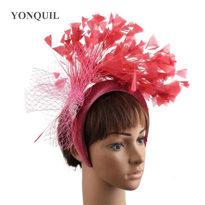 Elegante Vrouwen Klassieke Bruiloft Hoofddeksels Dames Mooie Cockrail Haarband Fascinators Accessoires Mesh Hoofdtooi Voor Prinses Dames