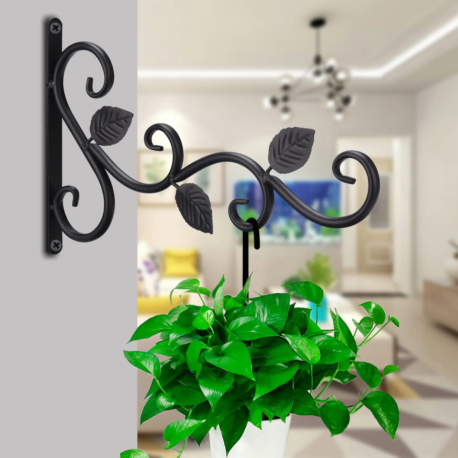 1PC Hanging Plants Bracket Wall Planter Hooks Flower Pot European Style Iron Lanterns Hanger for Garden Outdoor Indoor Patio