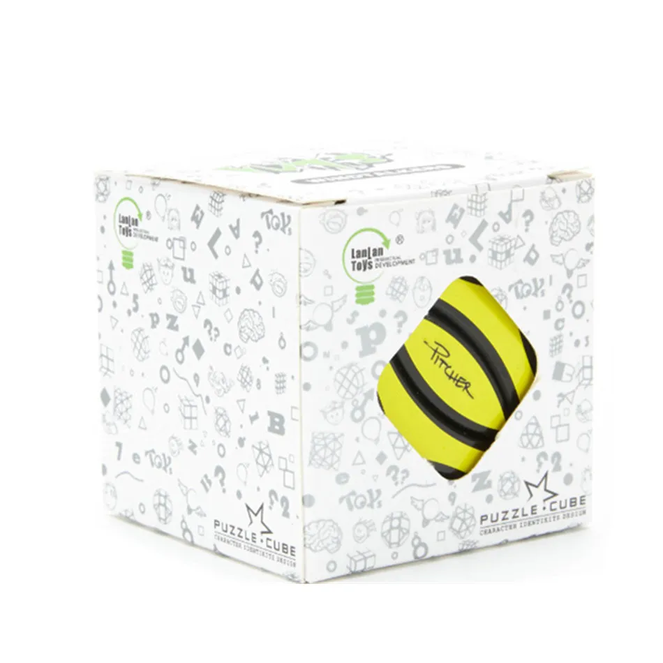 Lanlan cubo de peixes, jarro de 4 cantos, cubo mágico de quatro cantos, peixe duplo, quebra-cabeça profissional, brinquedos educativos antiestresse