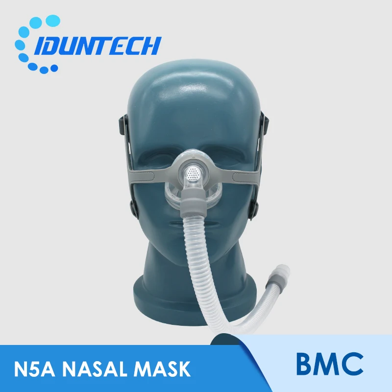 Лицевая маска BMC CPAP с трубкой, респиратор с регулируемым ремешком для путешествий, аппарат против храпа