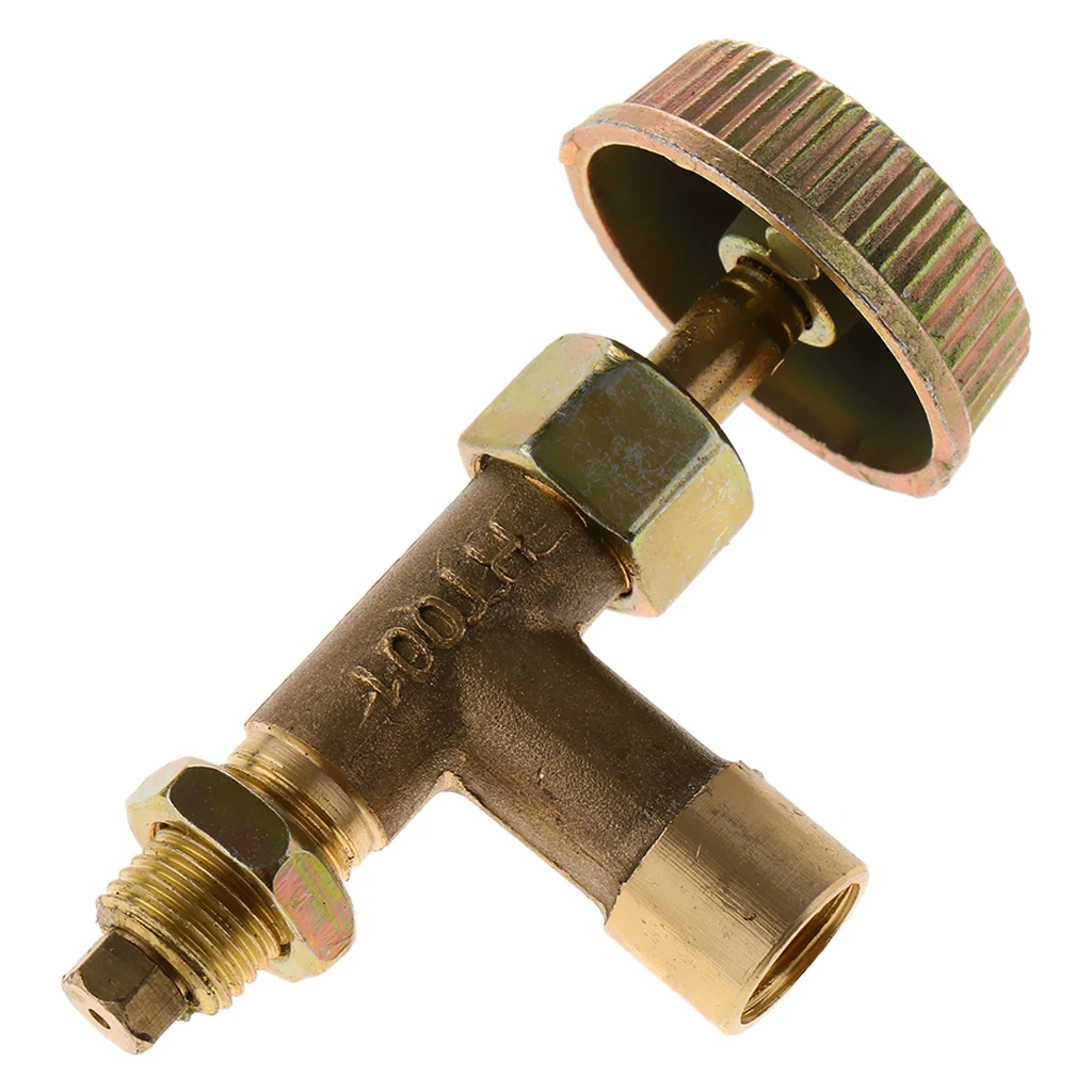 High Pressure Propane Regulator - for Propane Tank &  Gas Grill - Horizontal Brass Female Gas Ball Valve Connector