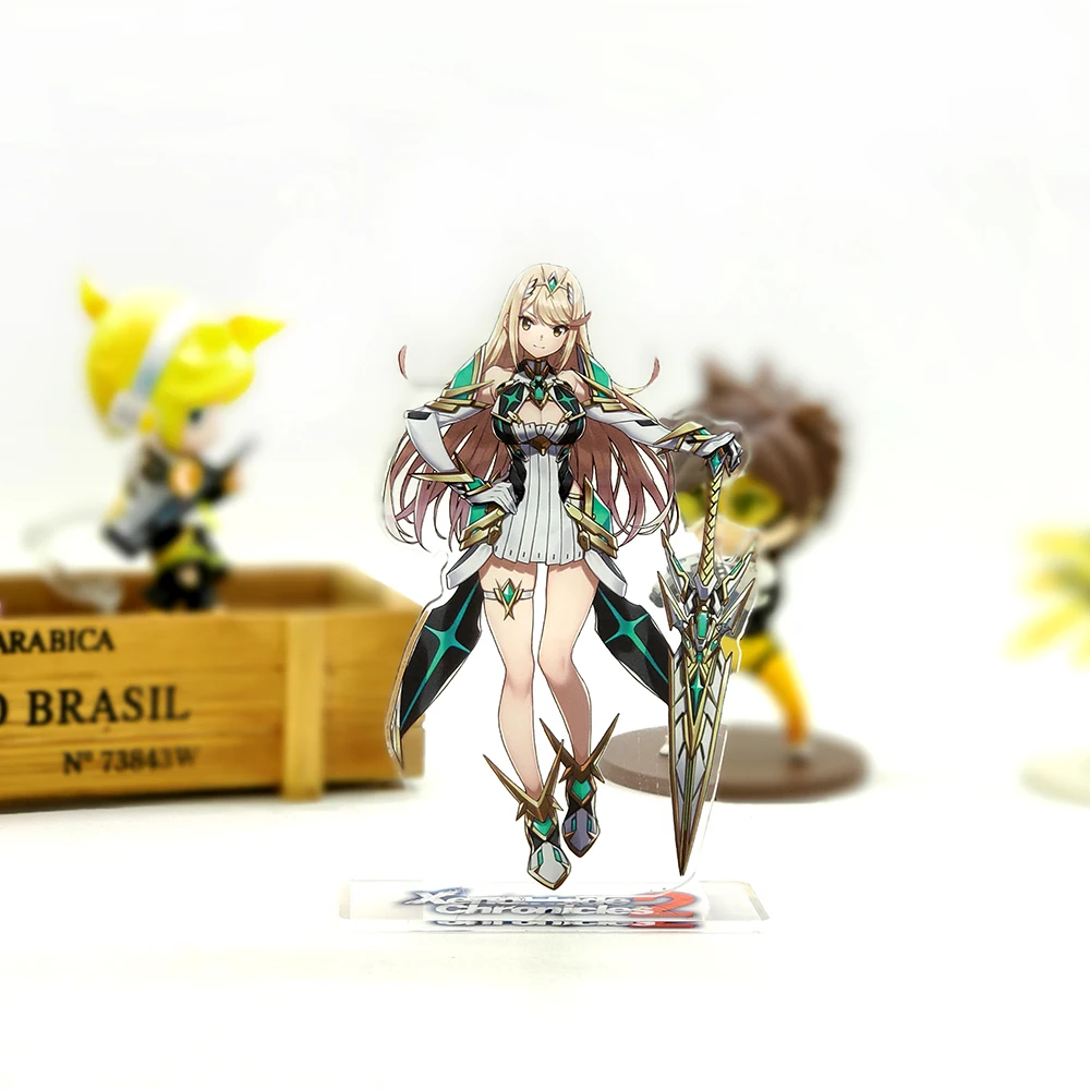 Xenoblade Chronicles 2 Mythra Hikari Pyra Homura acrylic stand figure model double-side plate holder topper game