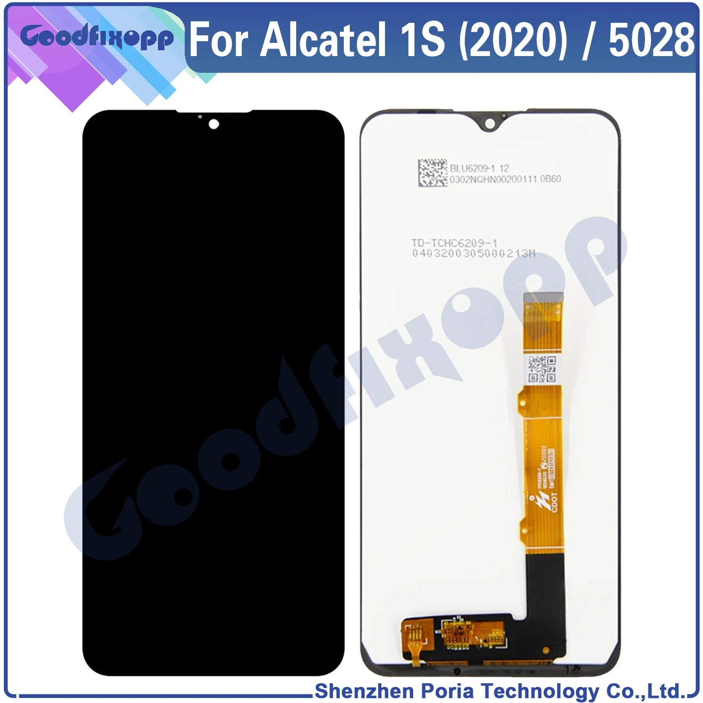 100% testado para alcatel 1s (2020) lcd screen display toque digitador assembléia para alcatel 1s (2020) 5028a 5028y 5028d 5028d_eea