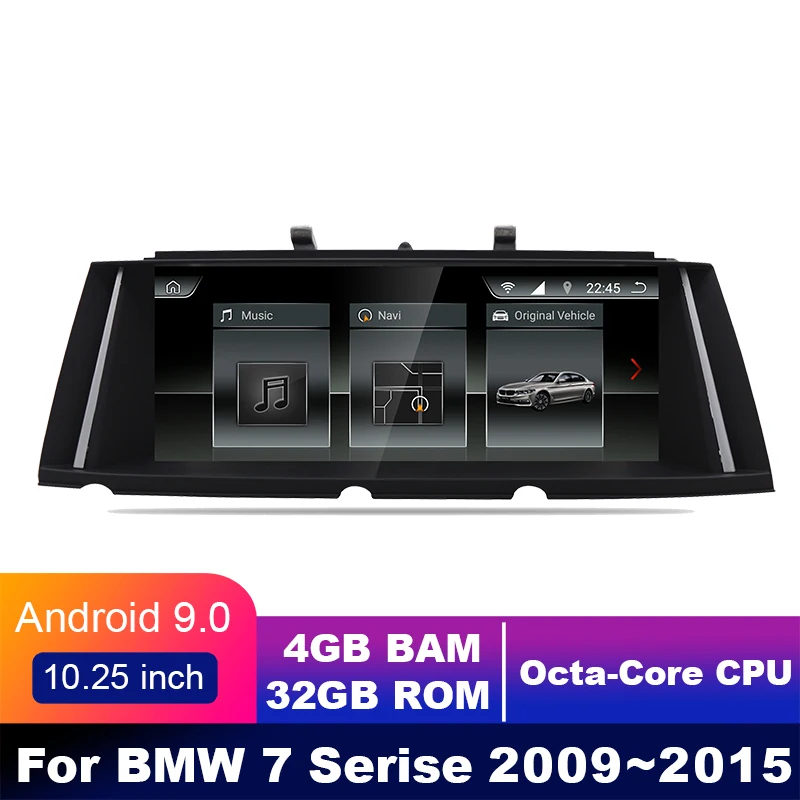 

8 cores 4G+32G android 10.0 Car multimedia Player Navigation GPS radio For BMW 7 F01 2009~2015 Original 10.25" DSP carpl CIC NBT