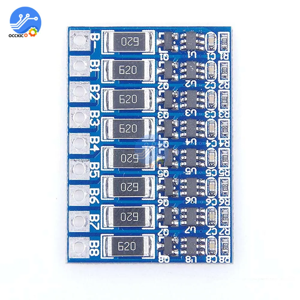 8S 33.6V 4.2V funkcja równowagi płyta ochronna 66mA 8S Li-ion bateria Lipo litowo 18650 baterie zrównoważony moduł BMS PCB