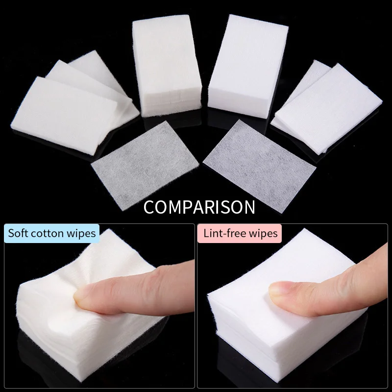 500/450pcs Lot Nail Art Polish Gel Remover Cleaner Cotton Wipes Paper Lint Free Pads Acrylic Cleaning Manicure Tool