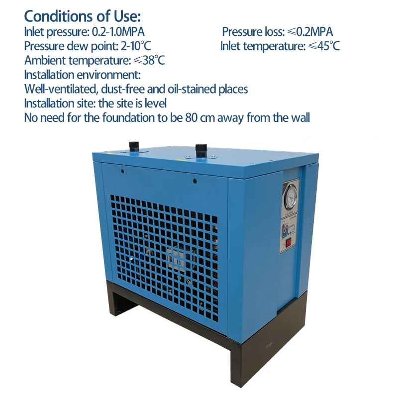 Refrigeration Dryer 1.5 Cubic Meters With Filter Air Compressor Compressed Air Cold Dryer Drying Equipment Air Compressor