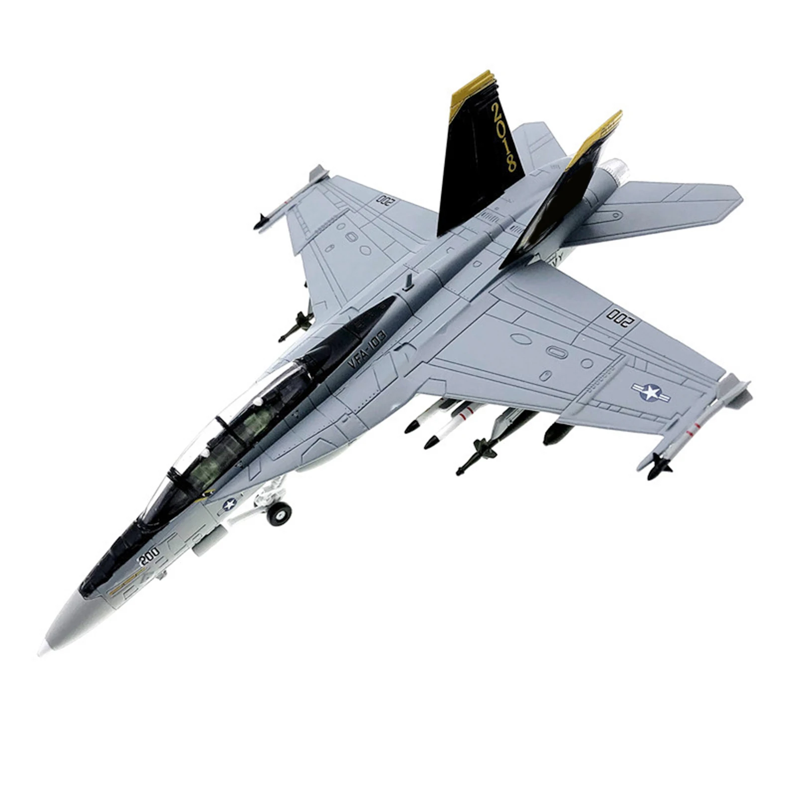 1:100 Scale FA-18F Fighter Alloy Aircraft Plane Model Toys Kits Gift