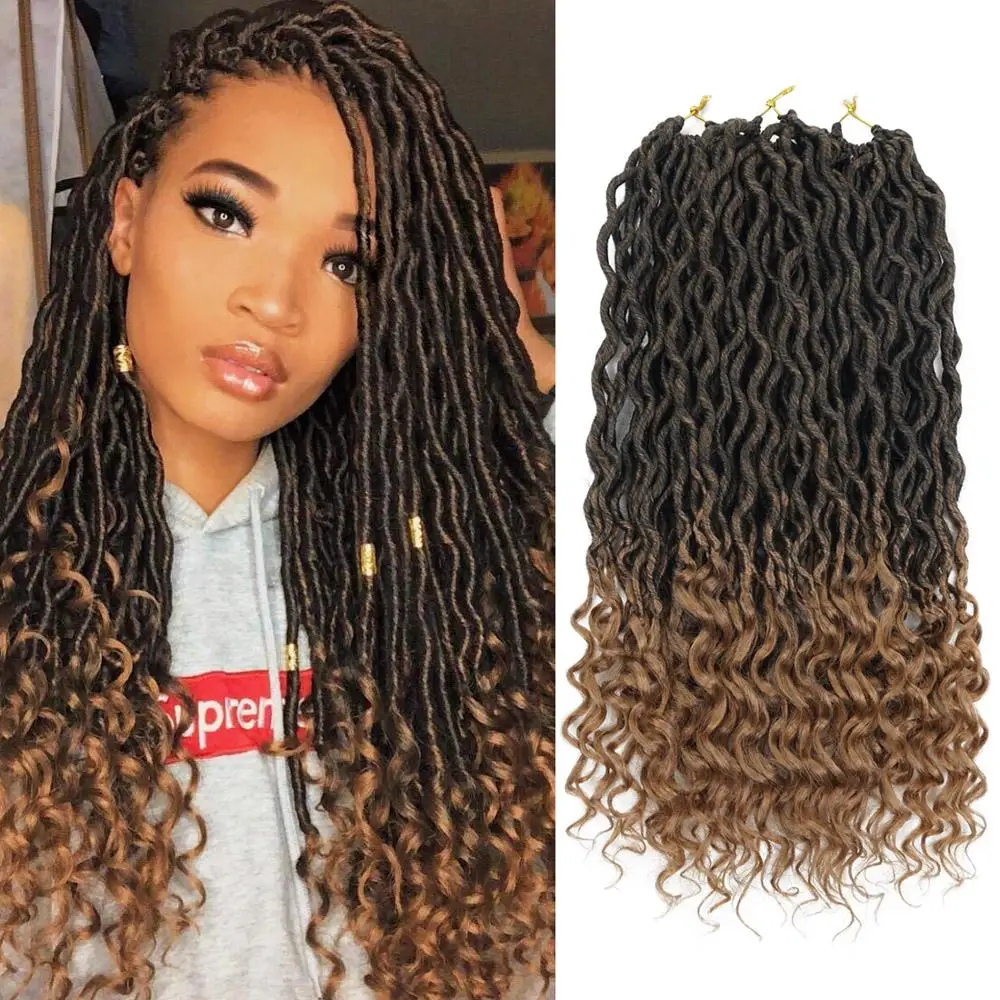 Silky Strands Crochet Hair Extensions Faux Locs Crochet Braids Braiding Hair Bulk Synthetic Hair Ombre Braids Bohemian