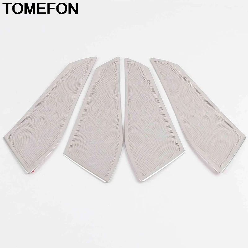 TOMEFON For BMW X5 G05 2019 2020 Original Plant Style Inner Door Louder Speaker Decoration Cover Trim Accessories StainlessSteel