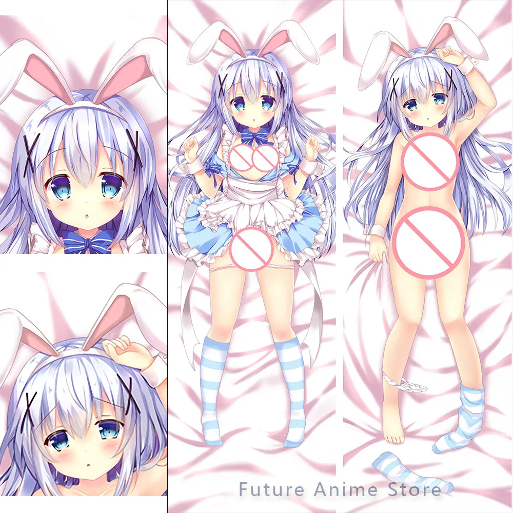 

Dakimakura Kafuu Chino Is the Order A Rabbit GochiUsa Anime Double-sided Print Life-size Body Pillow