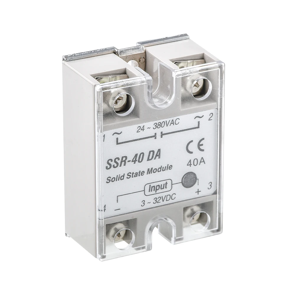 Solid State Relay SSR-25A SSR-40A SSR-100DA 25A 40A 100A 3-32V DC TO 24-380V AC SSR 25DA 40DA 100DA  Control Switch