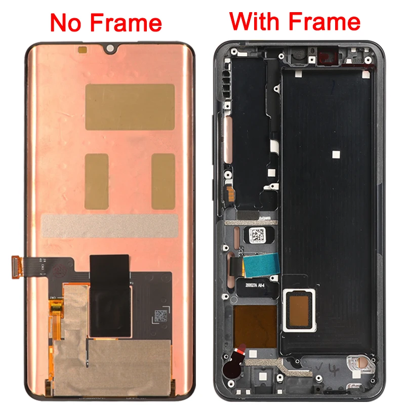 Mi Note 10 Pro Display For Xiaomi Mi CC9 Pro LCD Frame Amoled Mi Note10 Lite M1910F4G Display Touch Screen Digitizer