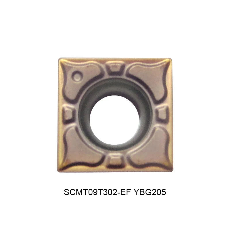 Original SCMT 09T302 SCMT09T302-EF YBG205 External Square Boring CNC Turning Insert For Processing 304 Stainless Steel