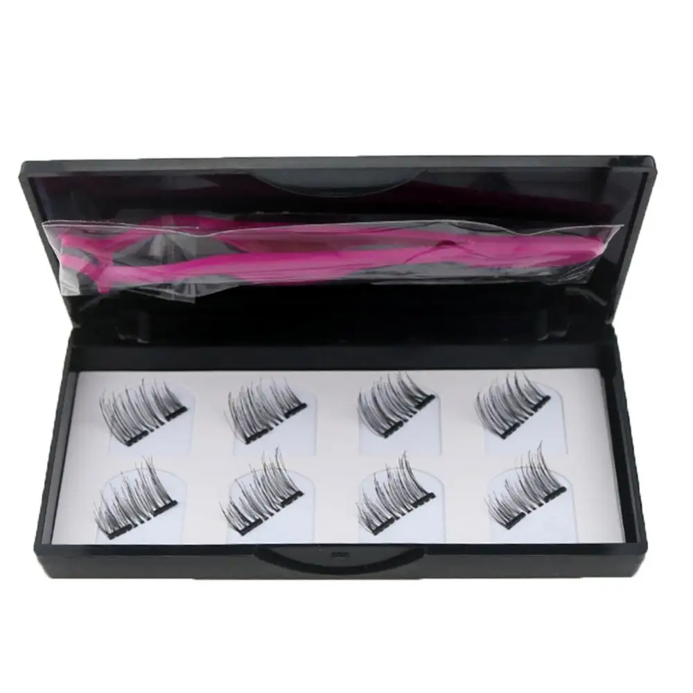 8Pcs Magnet Natural False Eyelashes Magnetic Long Natural Fake Lashes Tweezer Eyelash Extention Dramatic Lashes Makeup Tools