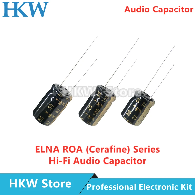 10szt Kondensator audio HiFi serii ELNA ROA (Cerafine) 16V 25V 50V 10uF 22uF 47uF 100uF 220uF 22uF25V 22UF50V 100UF25V Oryginalny
