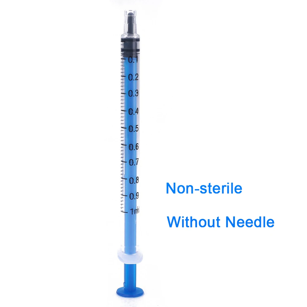 Disposable Plastic Syringe 1ml Syringes 1cc Without Needles For Lab and Industrial Dispensing Adhesives Glue, 100pcs