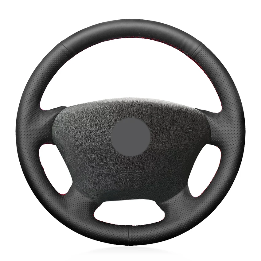 Hand-stitched Black Leather Car Steering Wheel Cover for Mercedes-Benz W163 M-Class ML230 270 320 350 430 500 1997