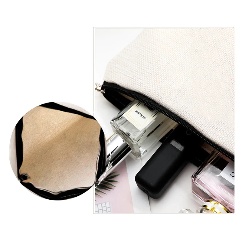 Persoonlijke Custom Clutch Diy Logo Make-Up Tas Pouch Canvas Cosmetische Tas Toiletartikelen Organizer Bruiloft Verjaardag Party Gift Foto Tekst