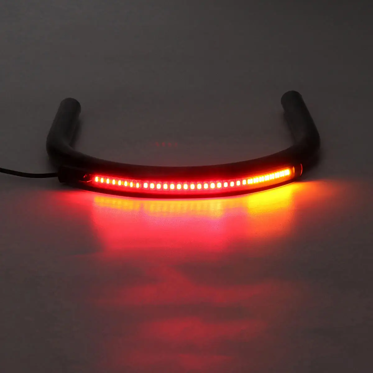 230mm Motorcycle Rear Seat Frame Hoop Loop with LED Brake Turn Tail Light Cafe Racer Scrambler