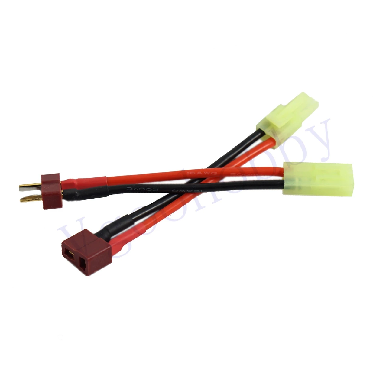 2 Pairs Mini Tamiya Style Connector to Deans T Plug Male Female 16AWG Silicone Cable Wire Adapter for RC ESC Lipo Battery,3.14\