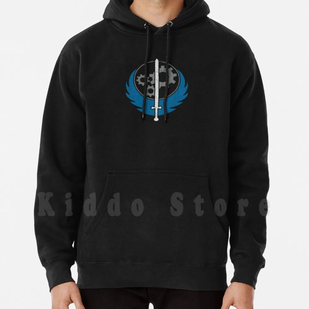 Brotherhood Of Steel ( Variant ) Hoodies Long Sleeve Video Game Gamer Gaming Power Armor Armor Suit Tec Pip