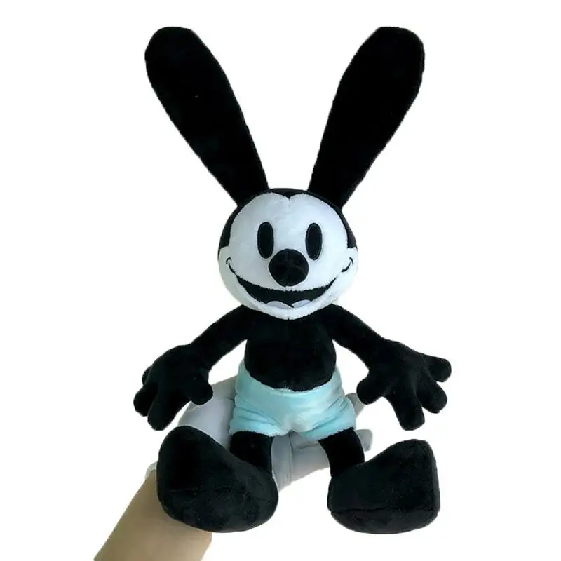 Disney Classic Lovely Lucky Black And White Long Ears Mickey Mouse Plush Toy Stuffed Animal Doll Key Chain Pendant Birthday Gift