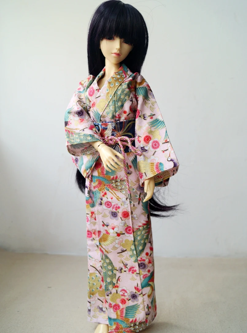 OOAK Japan Style Pink Phoenix Kimono Dress Outfits For 1/4 17