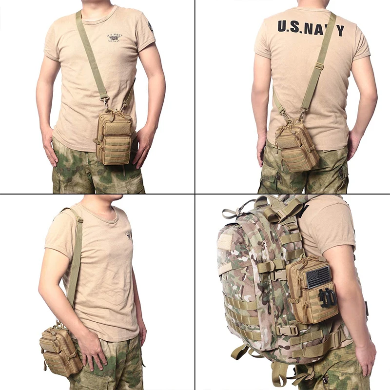 Outdoor Molle Utility Pouch EDC Tool Pouch Phone Pack Mini Waist Bag Medical IFAK Pack Mini Hunting Chest Bags