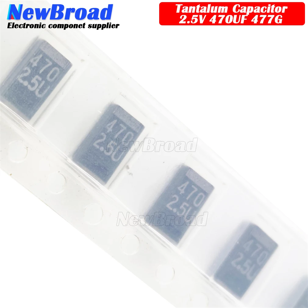 10PCS NEW SMD Tantalum Capacitor 2.5V 470UF 477e 477G 6032 C-Type 7343 D-Type