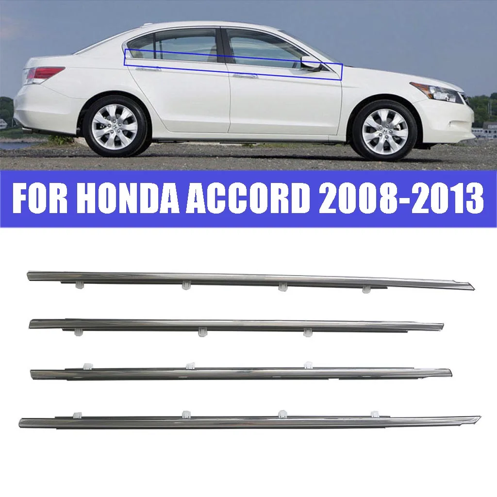 Chrome Outside Window Door Belt Weatherstrip Weather Strip Outer Seal For Honda Accord 2008 2009 2010 2011 2012 2013 waterproof